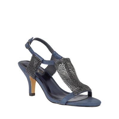 Navy chainmail 'Aspey' sandals